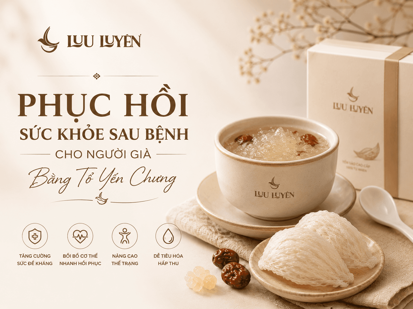 Phục Hồi Sức Khỏe Sau Bệnh Cho Người Già Bằng Tổ Yến Chưng