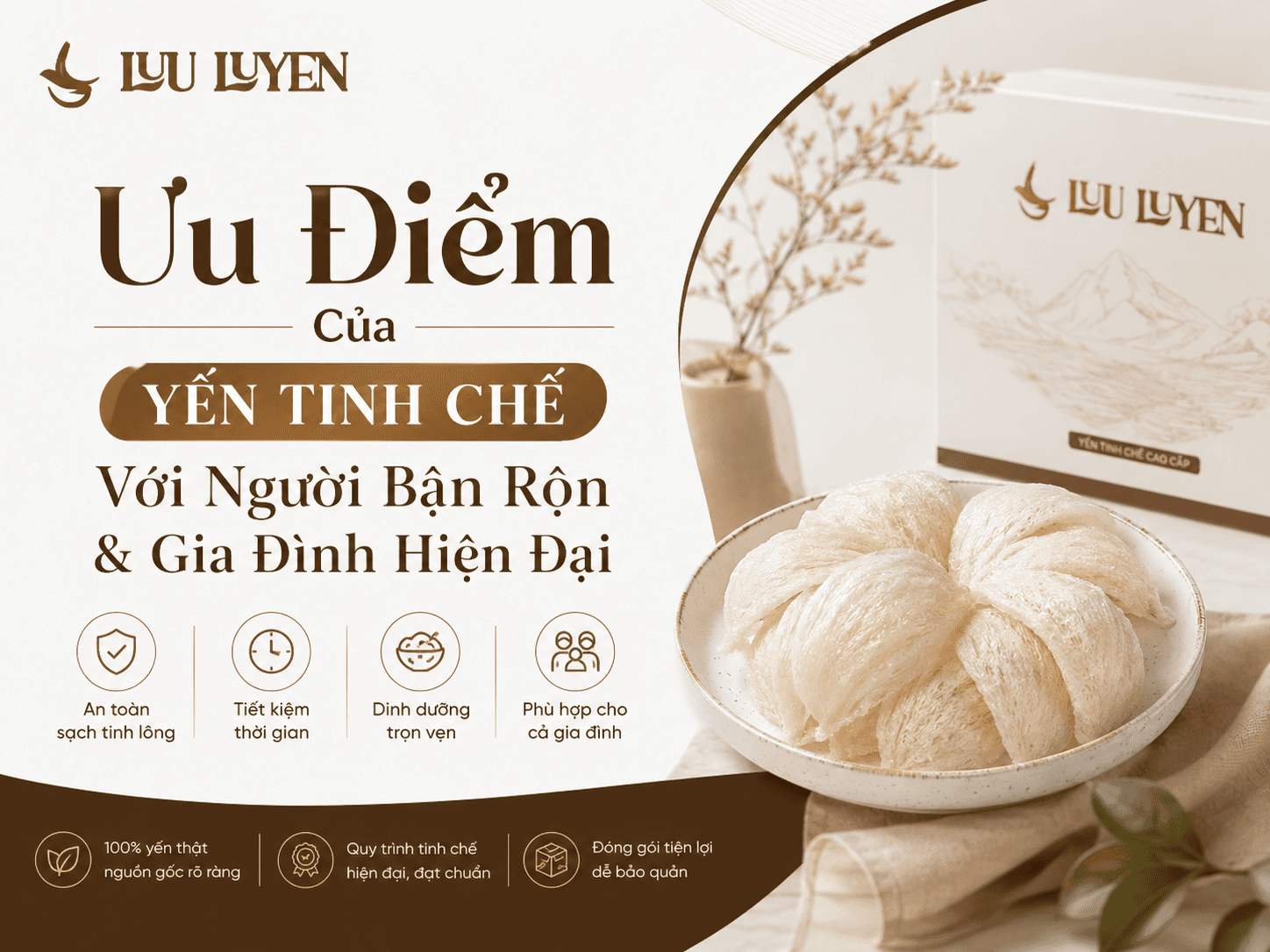 Ưu Điểm Của Yến Tinh Chế Với Người Bận Rộn & Gia Đình Hiện Đại