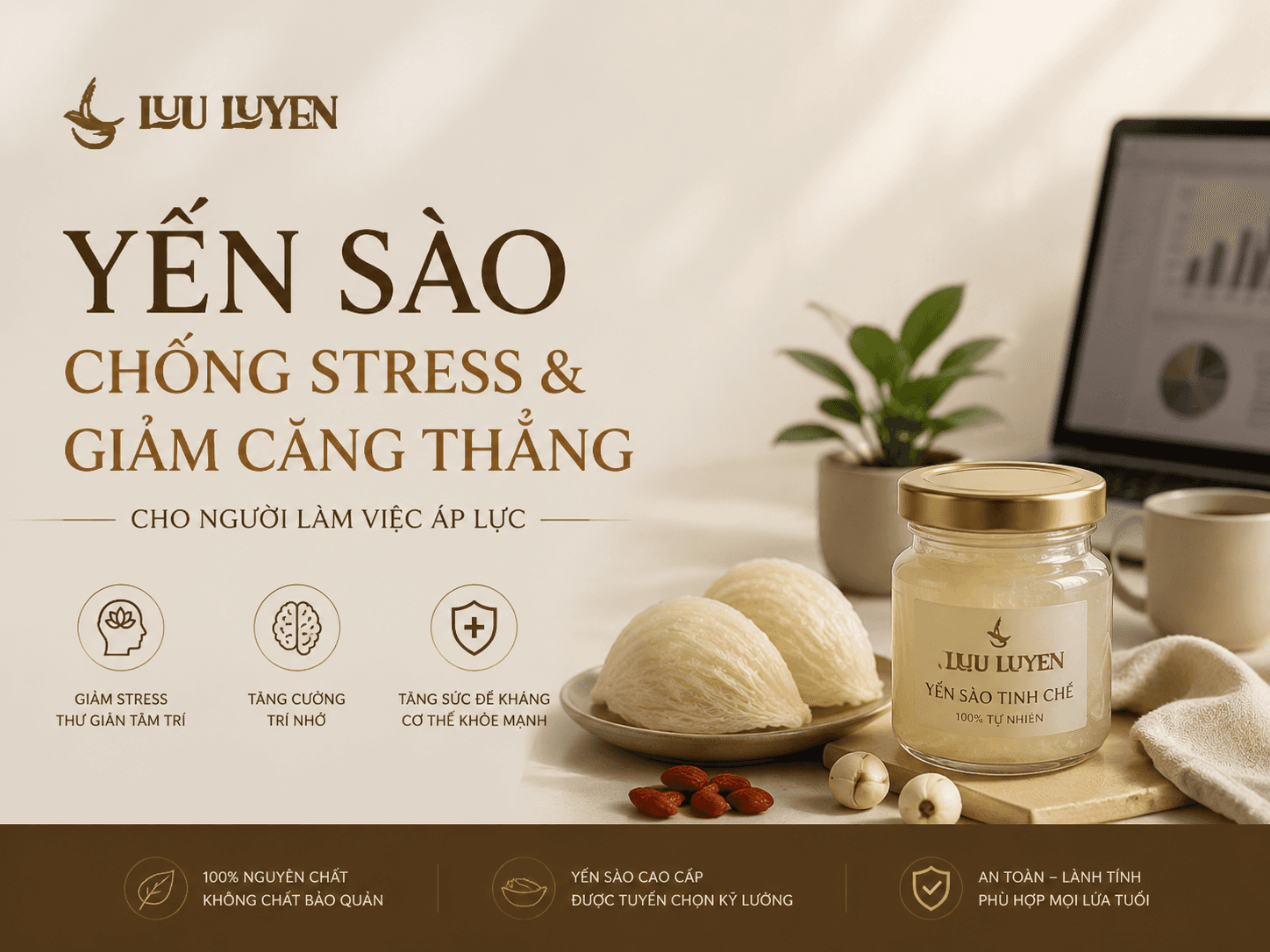 Yến Sào Chống Stress & Giảm Căng Thẳng Cho Người Làm Việc Áp Lực