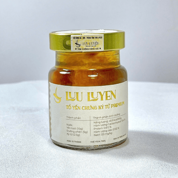 Hũ Yến Chưng Kỷ Tử Tiệt Trùng Premium (Hũ/75ml)