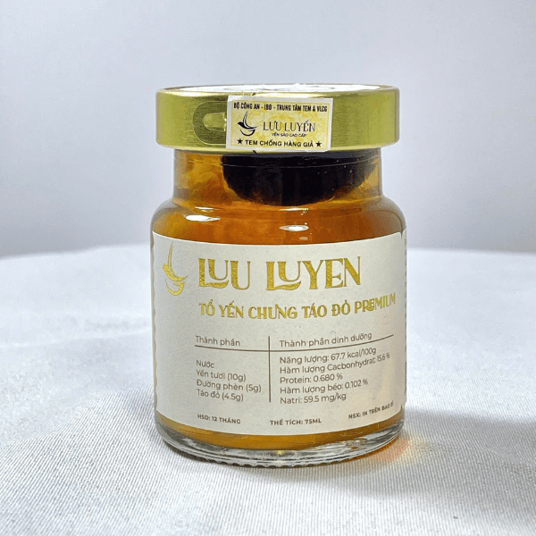 Hũ Yến Chưng Táo Đỏ Tiệt Trùng Premium (Hũ/75ml)