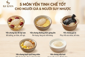 5 món yến tinh chế tốt cho người già và người suy nhược
