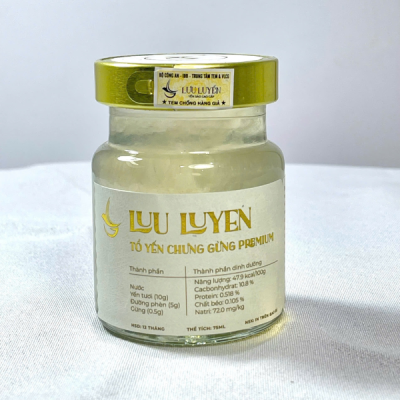 Set Quà Tặng 6 Hũ Yến Chưng Gừng Tiệt Trùng Premium (Hũ/75ml)