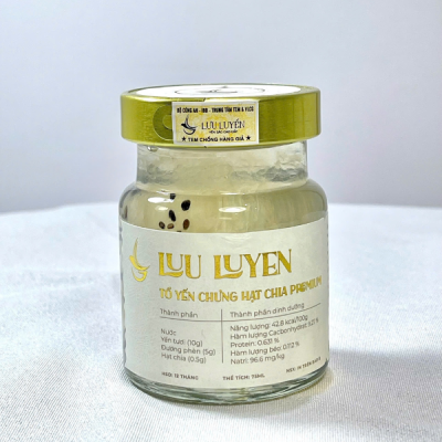 Set Quà Tặng 6 Hũ Yến Chưng Hạt Chia Tiệt Trùng Premium (Hũ/75ml)