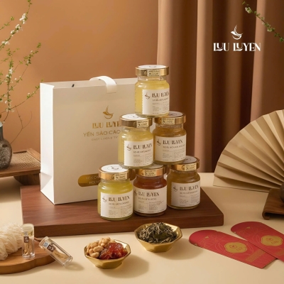 Set Quà Tặng 6 Hũ Yến Chưng Tiệt Trùng Mix Vị Premium (Hũ/75ml)