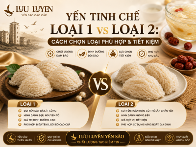Yến Tinh Chế Loại 1 vs Loại 2: Cách Chọn Loại Phù Hợp & Tiết Kiệm
